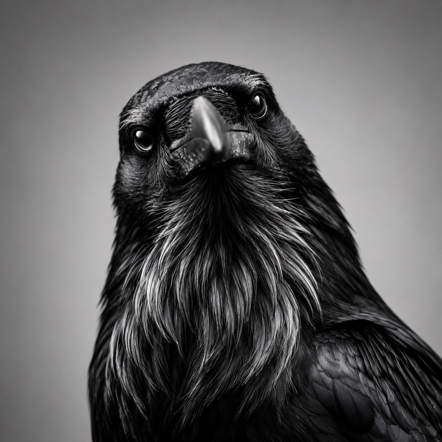 a raven, close
